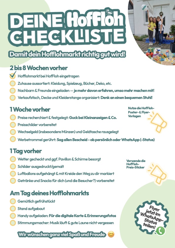 Vorschau: Checkliste für deinen Hofflohmarkt