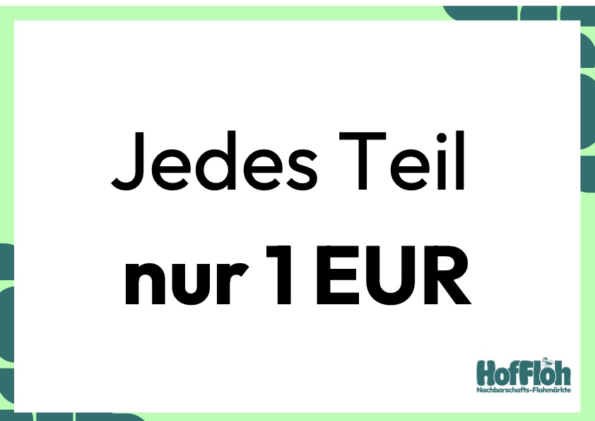 Vorschau: Schilderset für deinen Hofflohmarkt